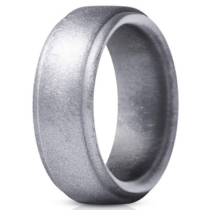 Breathable Silicone <strong>Rings</strong> <strong>for</strong> <strong>Men</strong> Durable &amp; Waterproof <strong>Rubber</strong> Wedding Bands 8mm Wide-2.5mm Thick - Product Image 5
