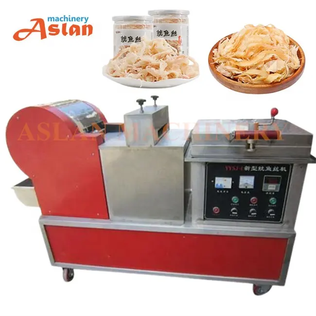 Roasted dry squids shredding machine convenient grilled squid flattening and drawing machine