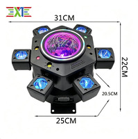 150W RGBW LED Moving Head Light DMX512 Beam/Wall Wash/Laser/Strobe 6-Arm Laserlichter für Party DJ Spezialeffekte