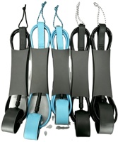 Laisse de surf droite, corde de sécurité pour le surf, personnalisable pour cheville, genou, jambe, 6ft 7ft 8ft 9ft 10ft, laisse de surf à double pivotement