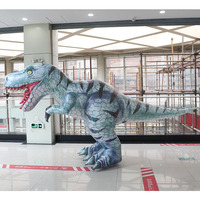 Costume de mascotte gonflable adulte de dinosaure T-Rex pour Halloween Carnaval Nouvel An Anime Dragon Club Bugs imprimé