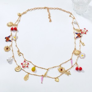 <span class=keywords><strong>Collana</strong></span> con Ciondolo Bohémien alla Moda in Lega con Motivi <span class=keywords><strong>di</strong></span> Pesci, Foglie, <span class=keywords><strong>Fiori</strong></span>, Ciliegie e <span class=keywords><strong>Margherite</strong></span> - Product Image 3