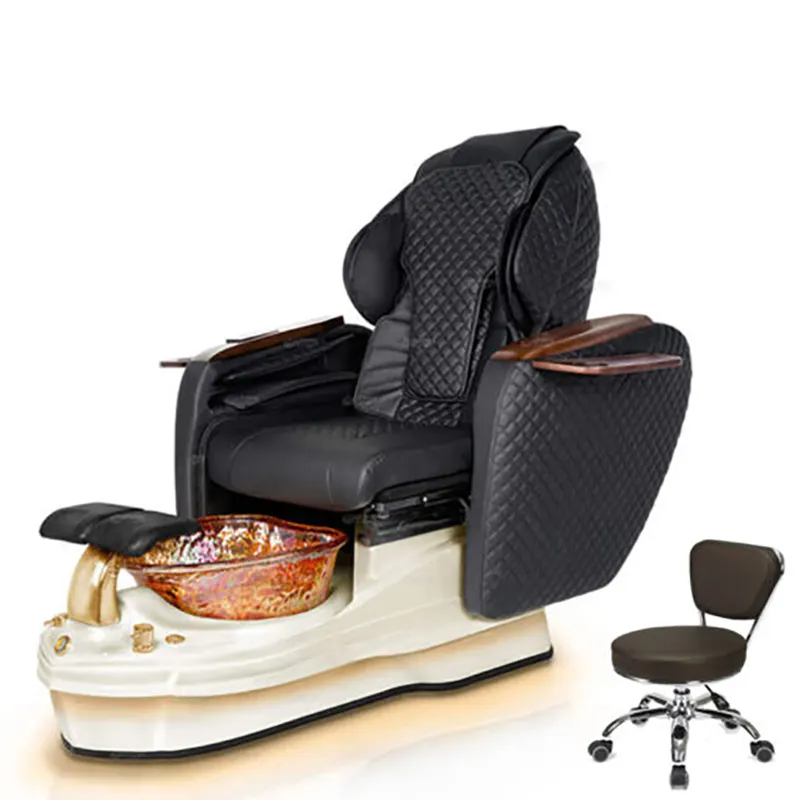 Salon de beauté moderne et luxueux pour manucure, spa pour les pieds, massage tactile européen, manucure, fauteuil de pédicure en cuir synthétique