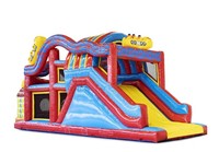 LeTeng LT-246 Combo de château gonflable avec toboggan et manège de fête foraine, château gonflable Hupfburg, parcours d'obstacles, maison, 1000 kg