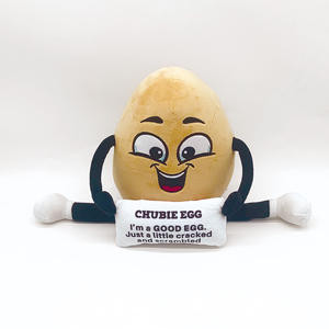 Высококачественная плюшевая игрушка-яйцо «Счастливое лицо» на заказ, очень мягкая, из органического хлопка и ПП-хлопка, детские подарки, экологически чистый ПП-хлопок - Product Image 2