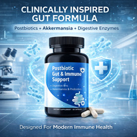 OEM Postbiotische Darm- en Immuunondersteunende Capsules 60 stuks Spijsverteringsenzymen Probiotisch Supplement Private Label Fabrikant
