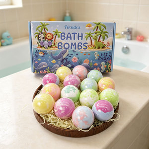 Ensemble de 15 bombes de bain effervescentes pour enfants, naturelles et biologiques, avec surprise à l'intérieur - Product Image 5