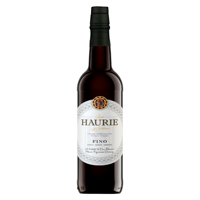 Vino Sherry FINO HAURIE Hecho en España, 750 ml, Muy Brillante y Transparente, Sherry Biológico Añejado, Vino Fortificado