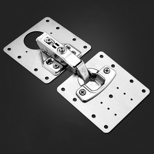 Stainless Steel Hinge <b>Plate</b> 0.5mm Thick <b>Surface</b> Mount Antirust Furniture Hinge Fixing <b>Plate</b> Minimalist Design - Product Image 2