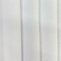 Tissu jersey blanc respirant et absorbant en polyester 100% de qualité supérieure, 220 GSM, pour vêtements de sport