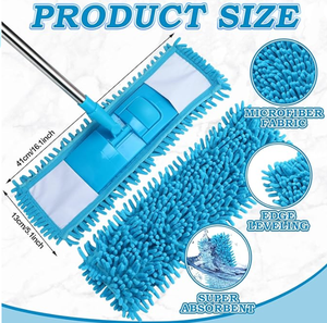 Juego de fregona y cubo para apretar duraderos de alta calidad SEQ, fregona plana mágica para suelo de limpieza interior, trapos de microfibra para suelo - Product Image 2