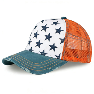 หมวกเบสบอลสไตล์วินเทจสปอร์ตสตรีท 5 ชิ้น ผ้าแคนวาสผสมตาข่ายด้านหลัง น้ำหนักเบา ปรับได้ด้วยหัวเข็มขัดโลหะ เหมาะสำหรับทุกเพศ - Product Image 2