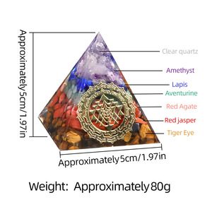Pyramide d'Orgonite de 5 cm, Nouvelle, Polie, Générateur d'Énergie Chakra en Cristal, Protection EMF et Guérison par la Méditation - Product Image 4