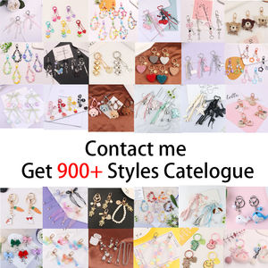 Thong guan Cute Sparkling <span class=keywords><strong>Rabbit</strong></span> Doll Schlüssel bund Anhänger Cartoon Anime Heart Burst Perlenkette Zubehör für Kopfhörer hülle - Product Image 6