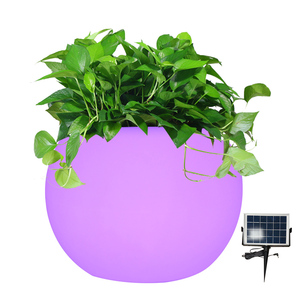 Country-Style Smart Télécommande LED Flowerpot En Plastique Sculpture Planteur Solaire-<span class=keywords><strong>Lumineux</strong></span> Coloré Lampadaire pour Les Fêtes À La Maison - Product Image 1