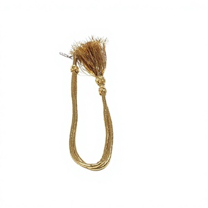 Accessoires d'uniforme cérémoniel : Cordon liturgique en soie avec clip pour croix, cordon de ceinture décoratif à franges et pompons - Product Image 1