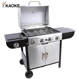KAOKE – <span class=keywords><strong>Barbecue</strong></span> à <span class=keywords><strong>gaz</strong></span> de 25 pouces, 4 + 1 brûleurs, <span class=keywords><strong>Barbecue</strong></span>, Grill de cuisine avec brûleur latéral, <span class=keywords><strong>Barbecue</strong></span> à <span class=keywords><strong>gaz</strong></span>, Grill d'extérieur en <span class=keywords><strong>acier</strong></span> inoxydable, fournisseur - Product Image 3