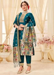 Prix d'usine en gros, robe Paithani cousue pour mariage et fête, costume Salwar disponible au prix de gros - Product Image 2
