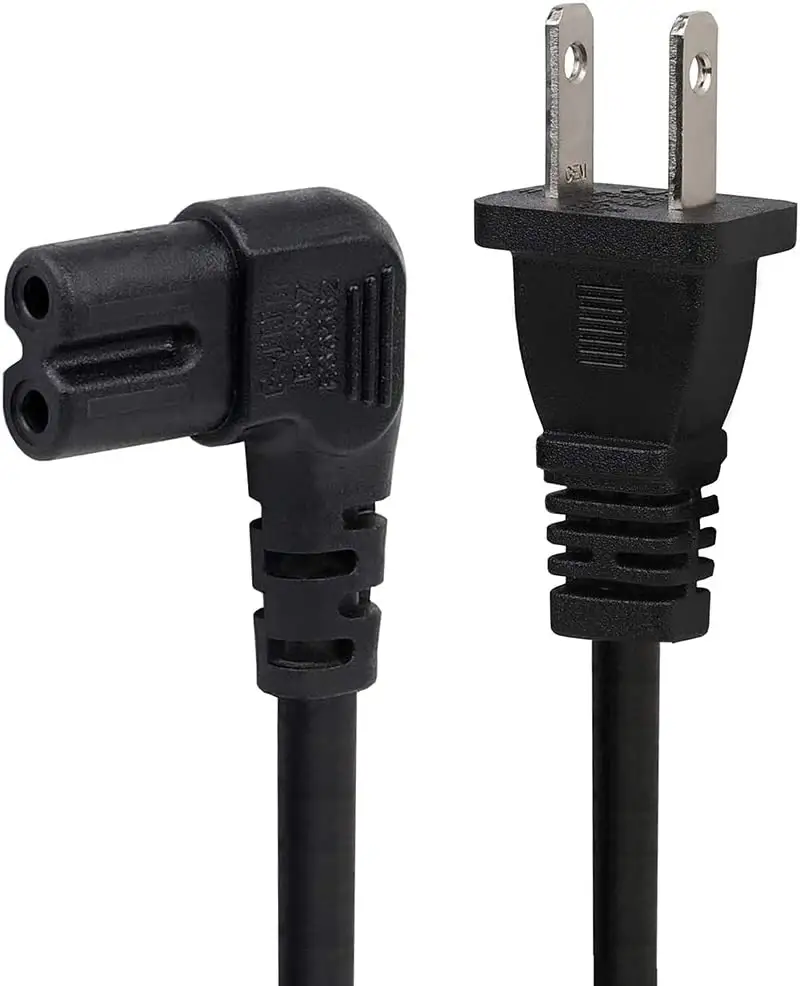 NOUS Cordon D'alimentation Nema 1-15P 2Prong Mâle à IEC 320 C7 Angle Droit Figure 8 Connecteur AC Câble D'alimentation pour imprimante charge