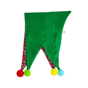 Gorro de Elfo Navideño Luling Yaoyao, Talla Única, Colorido, con Pompones, Accesorio para Disfraz Navideño - Product Image 4