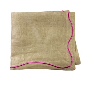 Embroidered Edge <b>Table</b> <b>Linen</b> Wholesale French Organic Flax Placemat Wedding <b>Table</b> <b>Cloth</b> <b>Linen</b> Napkins French Luxury Dinner Mat - Product Image 2