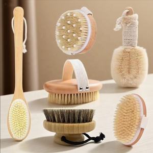 Brosse à cheveux en bois avec manche en bois de hêtre et de santal, poils de sanglier en <span class=keywords><strong>sisal</strong></span>, pour le bain et la douche, avec logo personnalisé - Product Image 1