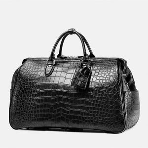 Sacs de sport en cuir de Crocodile pour hommes, sac de voyage en cuir de haute qualité - Product Image 4