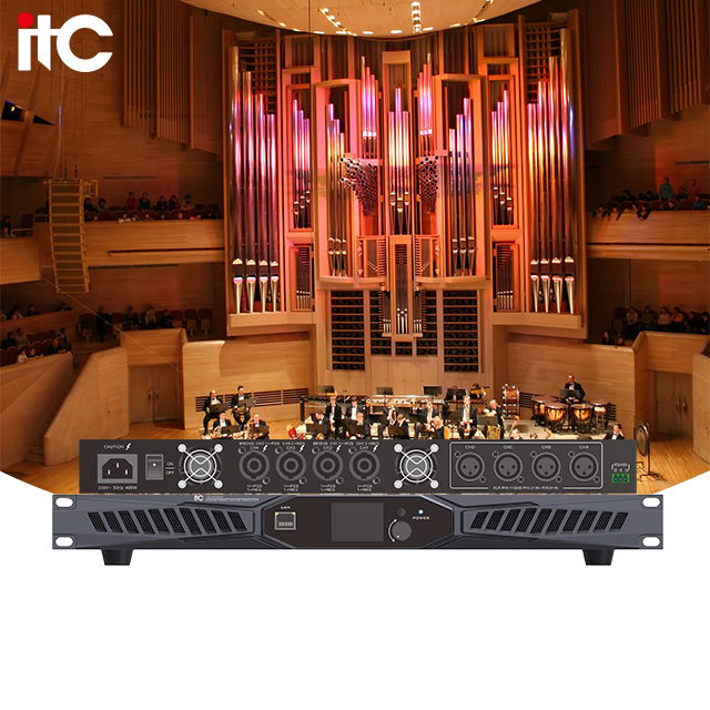 Class D Professional 600W 4-Channel XLR Pro Audio Power Amplifier with THD 0.05% Portable & Eco-Friendly Design