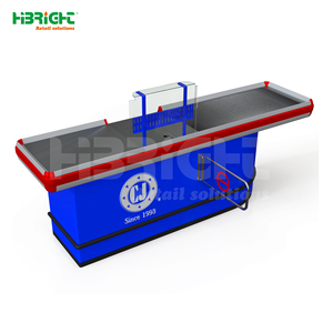 <span class=keywords><strong>Comptoir</strong></span> de caisse en acier <span class=keywords><strong>avec</strong></span> support pour écran et <span class=keywords><strong>tiroir</strong></span> pour supermarchés - Product Image 6