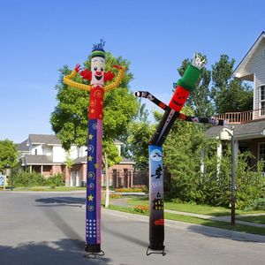 Air Dancer <b>Inflatable</b> 12 Ft Plus <b>Halloween</b> Clown And Pumpkin Design Multi Color Electric Air Pump Plug Powered - Product Image 1