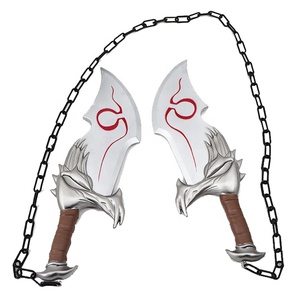 Lames du <span class=keywords><strong>Chaos</strong></span> God <span class=keywords><strong>of</strong></span> War en mousse PU, accessoire de cosplay, modèle d'arme sécurisé avec chaînes, unisexe, à partir de 5 ans - Product Image 2