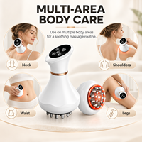 Masseur corporel à ventouses Meridian 1200mAh rechargeable pour l'élimination de la cellulite avec contrôle de la minuterie pour le Gua Sha et les soins de la peau