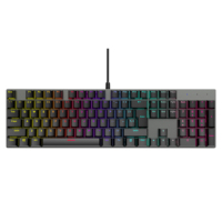 Clavier mécanique filaire 104 touches avec rétroéclairage RGB, anti-ghosting sur toutes les touches, pour PC (vente en gros)