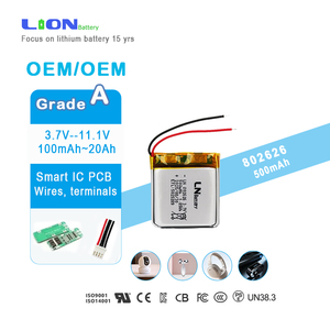 <b>3.7v</b> Polymer Lithium <b>Battery</b> 802626 200mah 500mah <b>Battery</b> Remote-controlled Unmanned Aircraft LN802626 Lithium P - Product Image 1