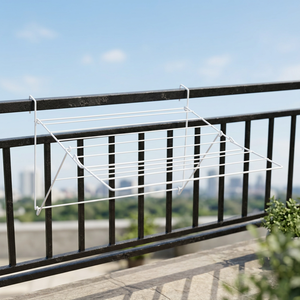 Stendibiancheria Pieghevole da Balcone Bianco 61x87x32mm Modello Sauvic 4090002 (EAN 8423171888277) - Product Image 2