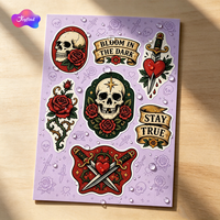 Hojas de Pegatinas Personalizadas A5 A4, Impresión a Todo Color CMYK, Vinilo Brillante Resistente al Agua, Hojas de Pegatinas de Vinilo para Etiquetas de Embalaje