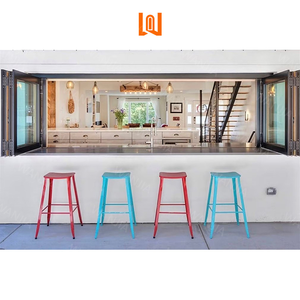 Ventanas plegables de aluminio personalizadas, rotura térmica resistente con diseño moderno para uso en el sótano exterior, ventanas plegables interiores - Product Image 3