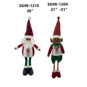 Natale decorativo nero pelle <span class=keywords><strong>Santa</strong></span> <span class=keywords><strong>Claus</strong></span> e ElvesChristmas paese colore serie regali finestra - Product Image 3