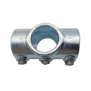 A119A 26.9mm <span class=keywords><strong>2</strong></span> 소켓 크로스 가단성 철 아연 도금 파이프 클램프 레일 커넥터 손잡이 시스템용 구조용 파이프 피팅 - Product Image 2