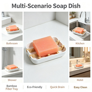 <span class=keywords><strong>Portasapone</strong></span> da Doccia <span class=keywords><strong>in</strong></span> Bambù Senza Plastica, Porta Sapone Nero <span class=keywords><strong>in</strong></span> <span class=keywords><strong>Legno</strong></span> con Vassoio di Drenaggio <span class=keywords><strong>in</strong></span> Bambù - Product Image 6