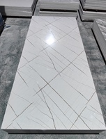 Panneau mural en PVC marbré Nano UV avec finition brillante pour la décoration intérieure des couloirs et des réceptions d'hôtels de luxe