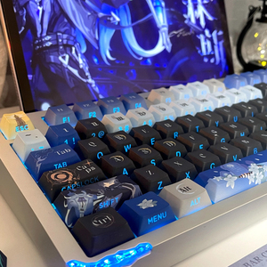 137 Teclas Genshin Impact Kyryll Chudomirovich Flins, Teclas de Anime PBT Cherry para <span class=keywords><strong>Teclado</strong></span> Mecánico Made68 Mad68 Wooting 60 - Product Image 3