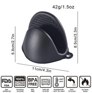 Gants de four en silicone résistant aux hautes températures avec pince antidérapante pour micro-ondes, isolation thermique, plateau - Product Image 3