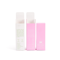 Boîte en papier spécial à extrémité pliée, impression personnalisée, logo en relief, emballage cosmétique texturé pour soins de la peau, crème solaire.