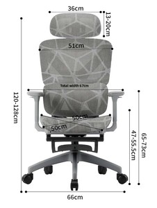 Silla de oficina giratoria con respaldo alto de lujo contemporáneo, asiento de ordenador ergonómico de malla de soporte Lumbar para un trabajo cómodo, estilo CEO - Product Image 6