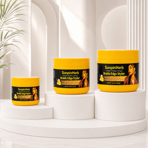 Gel Fijador Orgánico Directo de Fábrica Sin Residuos Blancos, Fijación Extra Fuerte, Gel Texturizante para Extensiones de Cabello Rizado y Trenzado - Product Image 1