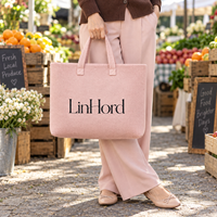 Sac à main en tricot texturé avec logo personnalisé et longues poignées d'épaule pour les marques de mode, sac fourre-tout pour les courses de Noël et les voyages de loisirs