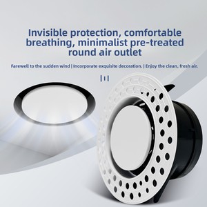 Sistema di climatizzazione centralizzato Fresh Air con uscita aria a disco invisibile regolabile, a risparmio energetico, per palestre e sale, design semplice - Product Image 2