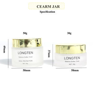 Conjunto de embalagens luxuosas para skincare, creme redondo fosco, 50ml/30ml/120ml, frasco de vidro para cosméticos, bomba de loção, garrafa de vidro com tampa - Product Image 4