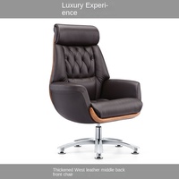 Boss Manager Président Président Personnalisé Luxe Marron Cuir Pu Dossier Haut Exécutif Rotatif Bureau Pivotant Chaise